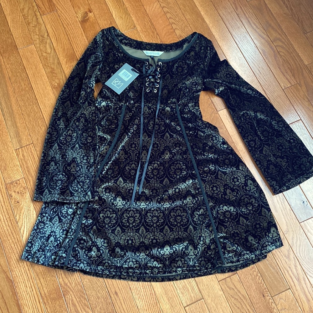 Royal Monk Velvet Dress